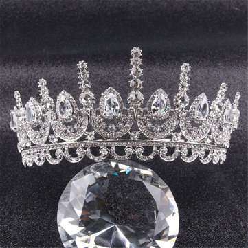 High Bridal Wedding Jewelry Pageant Crown Headband Crystal Rhinestone Princess Tiara Headband