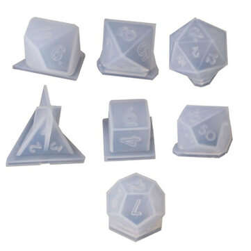 7/19Pcs/Set Dice Fillet Square Triangle Dice Mold Dice Digital... (TYPE: SEVENLIGHTCOLORSWITHREMOTE)