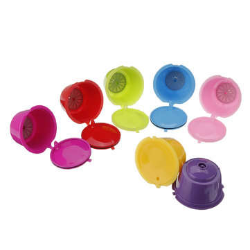 7Pcs/Set Colorful Refillable Coffee Capsule Cup Reusable Coffee Pods for Nescafe Dolce Gusto Brewer