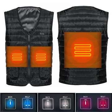 Dual Cotton Heated  Electric 3 Gear USB Vest Men Women 3S Fast Heating Jacket Clothing (SIZE 3: S)