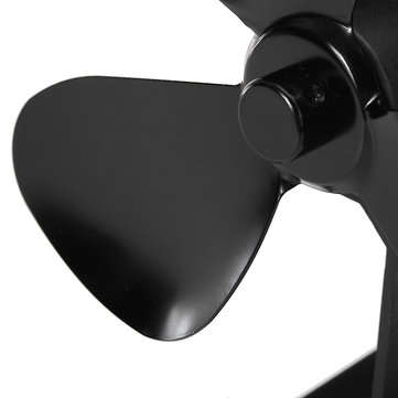 EQ2-BK(3BL) Heat Powered Wood Stove Fan Silent Eco-Friendly Fireplace Fan for Wood Log Burner
