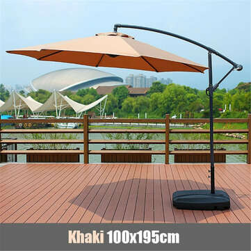 100x195x160cm Waterproof Sunshade Beach Umbrella Fabric Cloth Canopy Parasol Tent... (COLOR1: KHAKI)