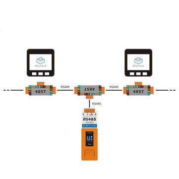 M5Stack T-485 T-Shape Wire Connector for RS485 Communication Power LED 4 Pin HT3.96 Terminal Conne
