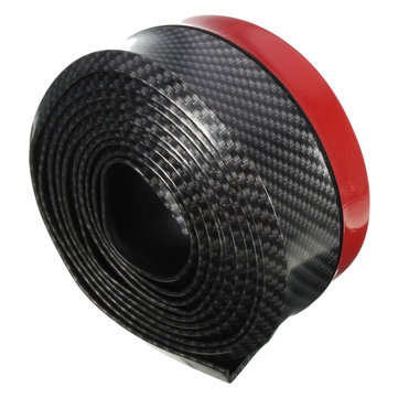 2.5M Car Front Bumper Lip Protector Carbon Fiber Spoiler Decorative Strip