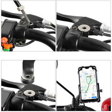 GUB G-91 USB 12V-48V 360 Rotatable Anti-Slip Universal Bicycle Phone Holder Motorcycle Electric Bi