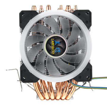 CPU Cooler 6 Heatpipe 4-Pin RGB 2x Cooling Fan For Intel 775/1150/1151/1155/1156/1366AMD