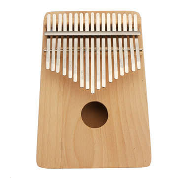 17 Keys DIY Painting Pine Wood Beechwood Kalimbas Thumb Piano Finger Percussion with Tuning Hammer