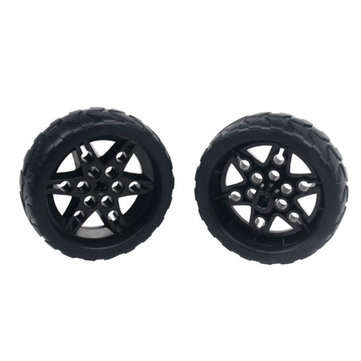 1 Pair Lobot 68mm Silicone Robot Car Wheels Compabible With TT Moter For DIY RC Robot Car