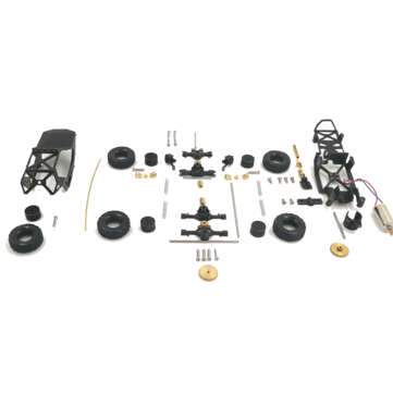 Dasmikro Das87 Das87A03 HO Scale 1/87 4WD Chassis DIY Desert Truck Crawler Kit RC Car