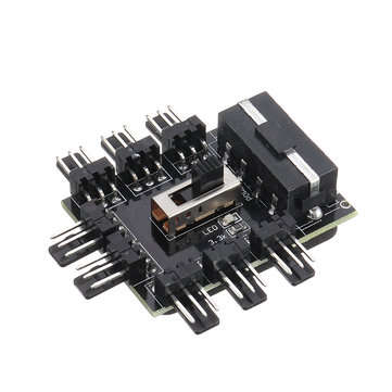 1 to 8 3Pin Fan Hub PWM Molex Splitter PC Mining Cable 12V 4P Power Supply Cooler Cooling Speed Cont