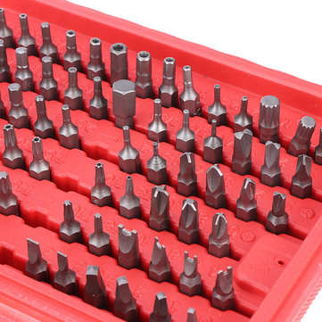 Drillpro 98pcs Torx Star Spline Hex Cross Slotted Screwdriver Bit Set Garage Repair Tool