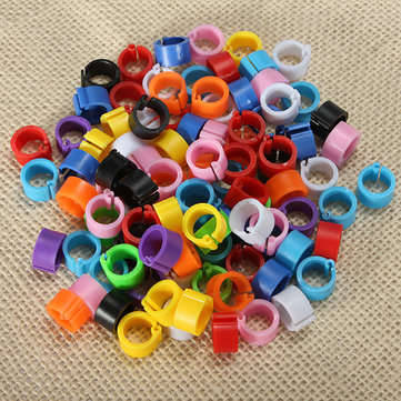 150Pcs Bird  Leg Bands for Pigeon Parrot Finch Canary Hatch Poultry Pet Toys