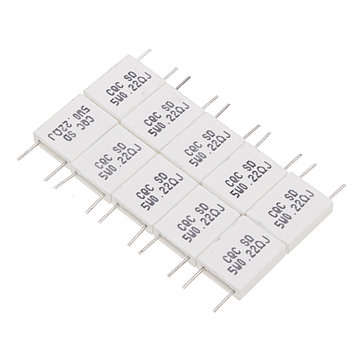50pcs BPR56 5W 0.22R 0.22 Ohm 5w Non-inductive Ceramic Cement Resistor Wirewound Resistance