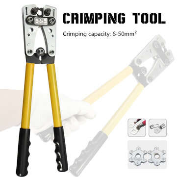 6-50 mm Crimp Tube Terminal Crimper Plier Tool Battery Cable Lugs Hex Crimping Tool Cable Terminal P