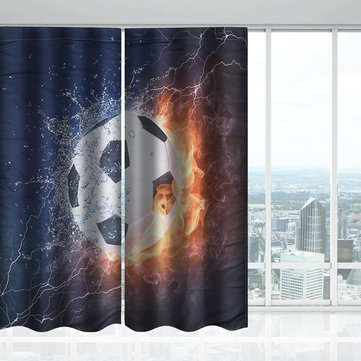 2 Panel 3D Pringting Blackout Window Curtains Screens Thermal Drapes For Study Room Be... (TYPE: .A)