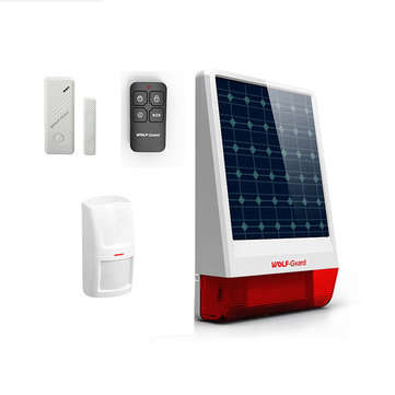 Wolf-Guard YL-007AT Wireless Home DIY Kit Outdoor Weather-Proof LED Flashing Siren Burglar Security