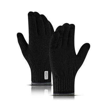 Touch Screen Gloves Winter Warm Windproof Waterproof Fleece Lined Thermal Mountai... (COLOR.: BLACK)