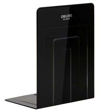 Deli 9264 Metal Iron Bookends Book Stand Desktop Books Files Organizer Anti-slip Documents Holder