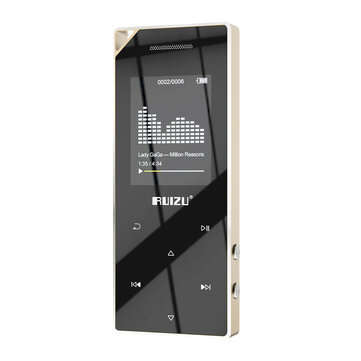 RUIZU D05 16GB bluetooth MP3 Player 1.8-inch HD MP4 Video Player FM Radio E-book ... (COLOR.: BLACK)