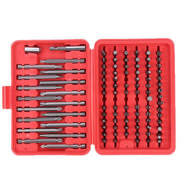 Drillpro 98pcs Torx Star Spline Hex Cross Slotted Screwdriver Bit Set Garage Repair Tool