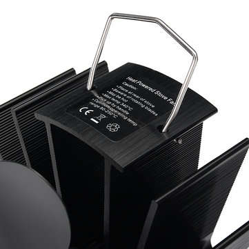 EQ2-BK(3BL) Heat Powered Wood Stove Fan Silent Eco-Friendly Fireplace Fan for Wood Log Burner