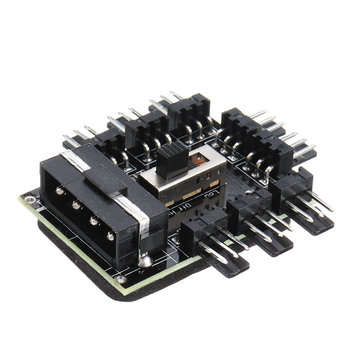 1 to 8 3Pin Fan Hub PWM Molex Splitter PC Mining Cable 12V 4P Power Supply Cooler Cooling Speed Cont