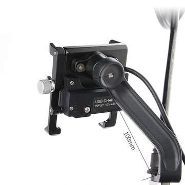 GUB G-91 USB 12V-48V 360 Rotatable Anti-Slip Universal Bicycle Phone Holder Motorcycle Electric Bi