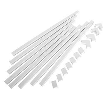 Cable Concealer Wall Cord Cover Complete Raceway Kit Wire Cables Hide Organizer P... (COLOR1: WHITE)