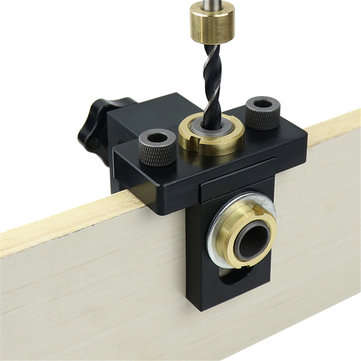 Upgrade Woodworking Drilling Locator Guide Wood Dowel Hole Drilling Guide Jig Drill Bit Kit Woodwork