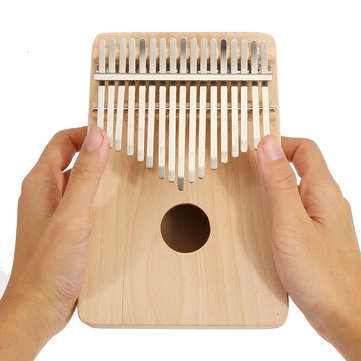 17 Keys DIY Painting Pine Wood Beechwood Kalimbas Thumb Piano Finger Percussion with Tuning Hammer