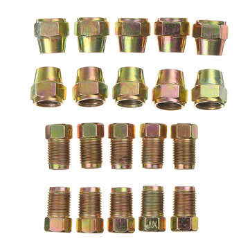 Roll Copper Steel 25 ft. 3/16" Brake Line Pipe Tubing with 20 Pcs Kit Fittings Brake Female Male Nut