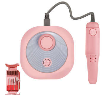 25000RPM Electric Nail Drill Machine Nail Grinding Polisher Art Manicure Tool Mult... (COLOR1: PINK)