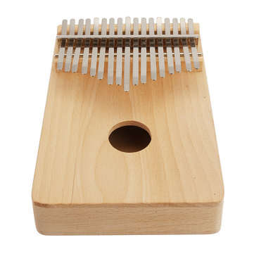 17 Keys DIY Painting Pine Wood Beechwood Kalimbas Thumb Piano Finger Percussion with Tuning Hammer