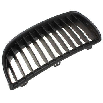 Matte Black Front Kidney Grilles Grill with Upper Hood Eyelids for BMW E90 E91 3 Series Sedan 2004-2