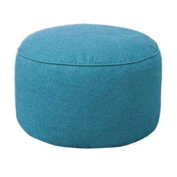 Fabric Sofa Stool Cover Lazy Sofa Footstool Rest Padded Seat Home Room Furniture (COLOR.: BLUE)