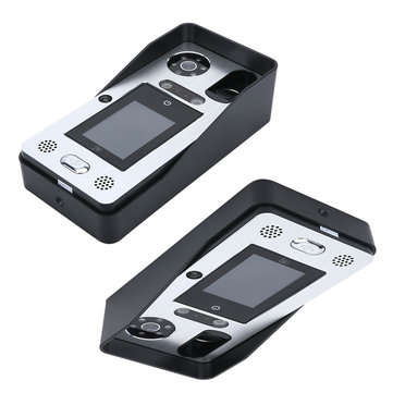 ENNIO 7 inch Video Door Phone Doorbell Intercom System with Face Recognition Fingerprint RFIC Wired