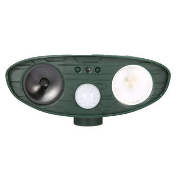 FOCUSPET Animal Repeller Ultrasonic Solar Powered Outdoor Mice PIR Motion Sensor