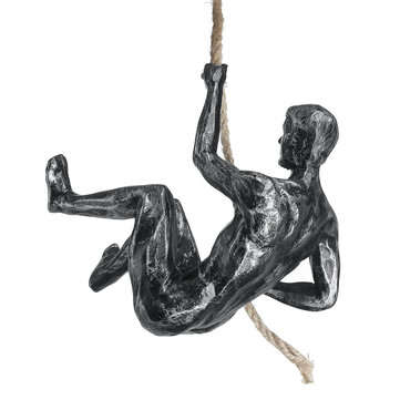 Handmade Global Climbing Iron Man Rope Wall Mounted Art Sculpture Climber Toys (NUMBER: 2)