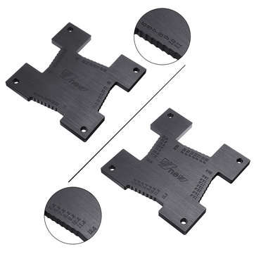 Drillpro 2pcs Woodworking Precision Router Table Saw Gauge Set Up Step Depth Gauge for Table Saw Rou