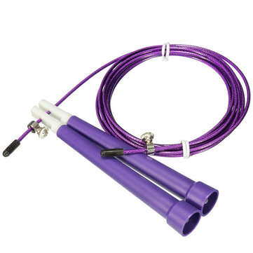 Cable Steel Speed Wire Skipping Adjustable Rope Skipping Fitness Sport Exercise ... (COLOR.: PURPLE)