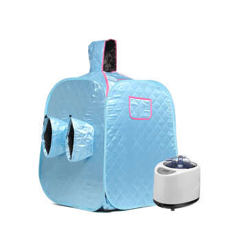 220v 1000w Steam Sauna Steaming Room For Dual User Intelligent Remote Control Coll... (color1: Blue)