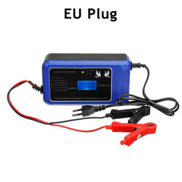 DC12V Portable Smart Car LCD Lead Acid Battery Maintainer Charger For Motorcycle (ADAPTOR: EUPLUG)