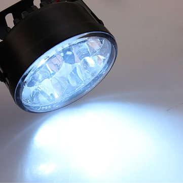 A Pair 4W DC 12V 4LED Round White Car Daytime Running Light