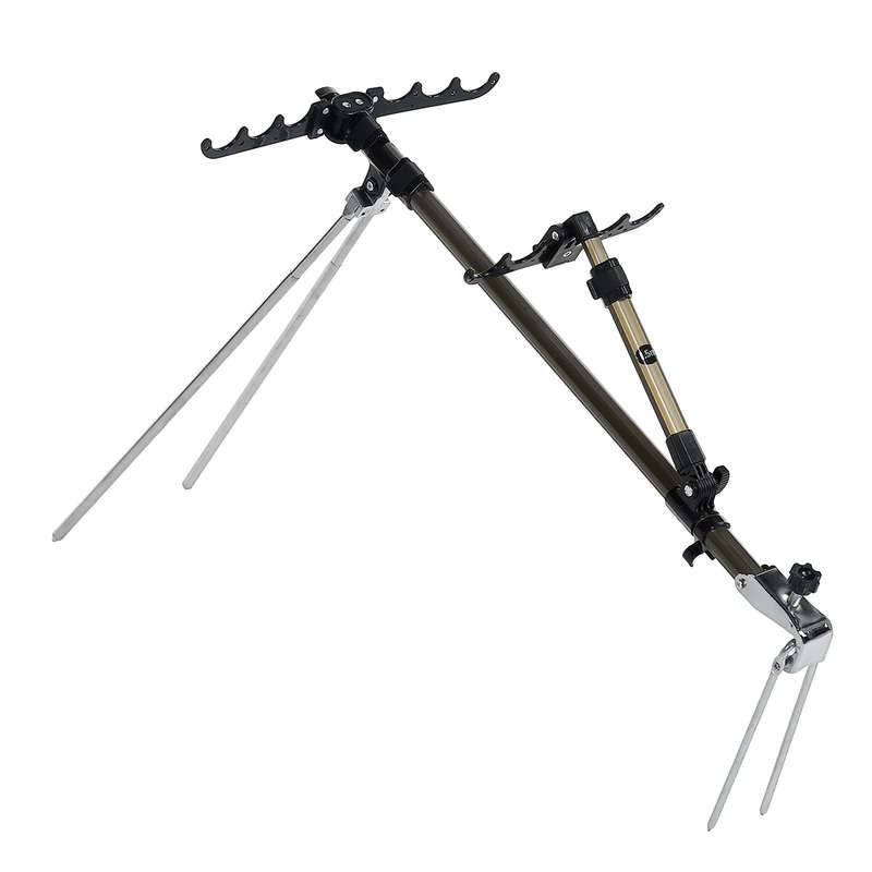 Aluminum Alloy Fishing Rod Holder Adjustable Retractable Fishing Pole Ground Stand Ro...-(Size 1.5M)