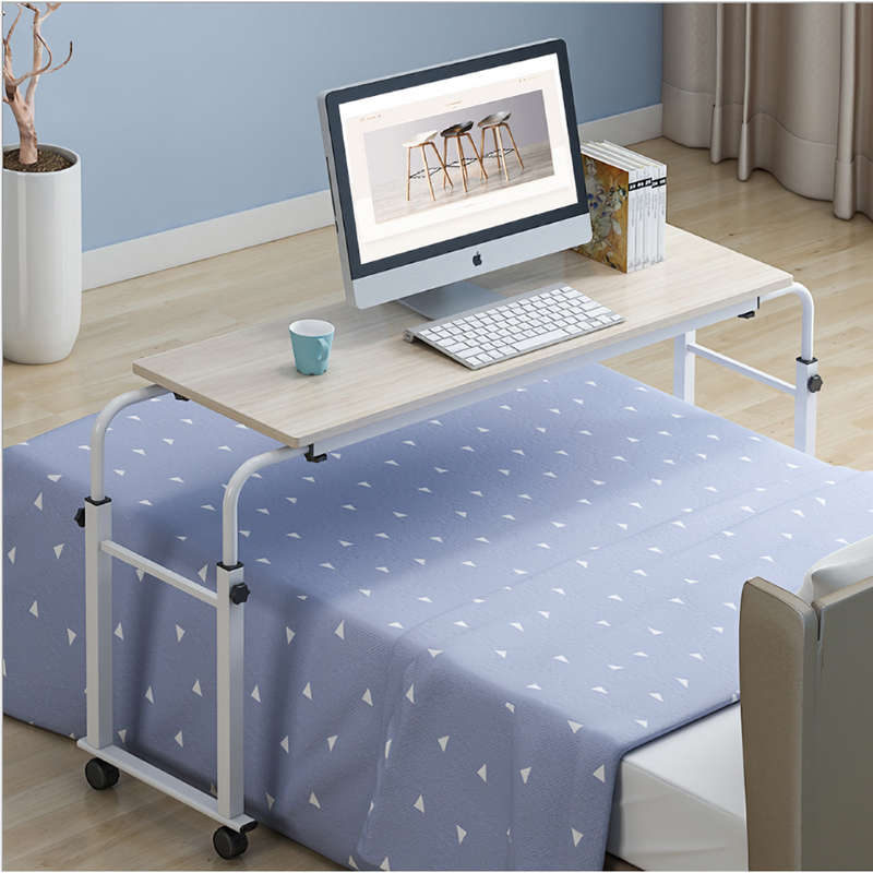 Adjustable Rolling Laptop Computer Desk Bed Desk Over Bed Lap Desk Table Foldab