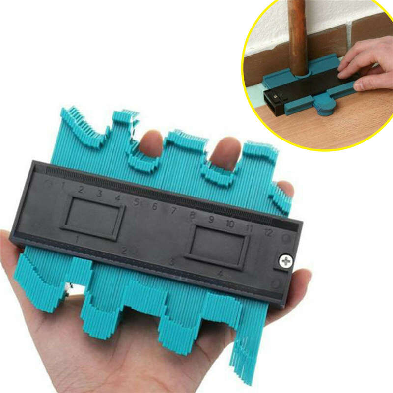 10'' Shape Contour Duplicator Profile Gauge Tiling Laminate Tiles Shaping Tool (Color Red)