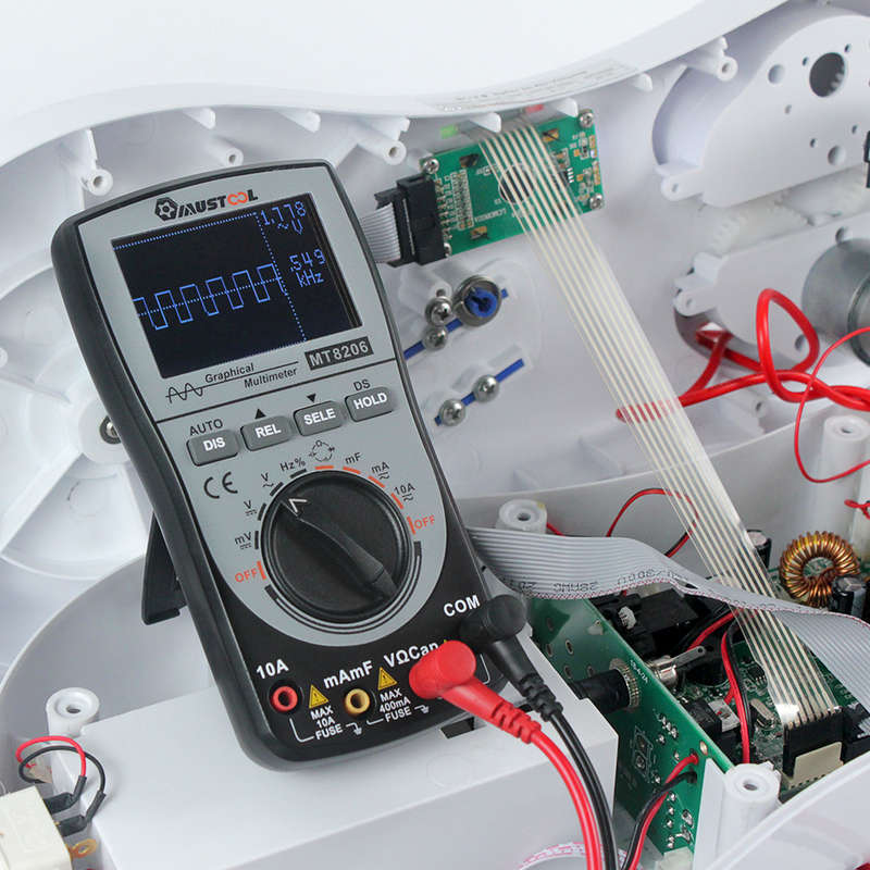 MUSTOOL MT8206 2 in 1 Intelligent Digital Oscilloscope Multimeter AC/DC Current Voltage Resistance