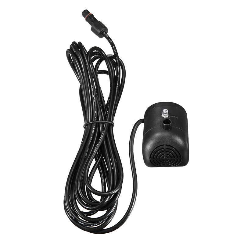 7V Solar Power Fountain Pool Water Pump Kit Timer/LED Light Garden Pond Submersible Pumps