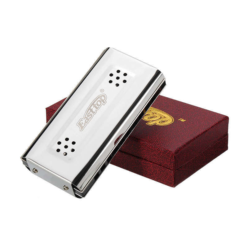 EASTTOP T10-2 10 Holes Blues Harp Harmonica with Two Sides Two Tunes C G Key
