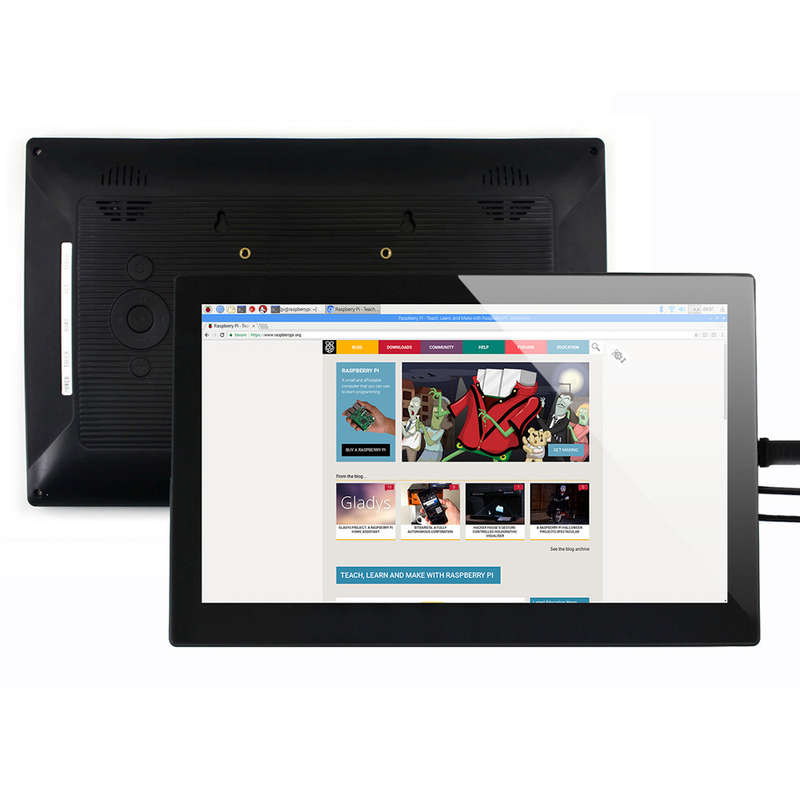 Wareshare 13.3 Inch HDMI VGA HD Display with Tempered Glass Capacitive Touch Screen - Free Shipping